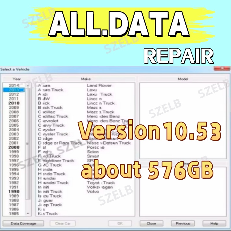Auto Repair Shop Software - Alldata 10.53 update to 2014 year