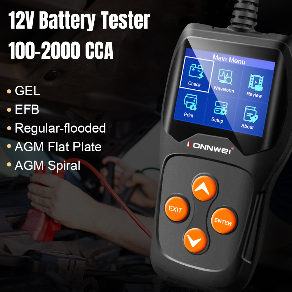 KONNWEI KW600 Professional Car - Battery Load Tester 评论和价格